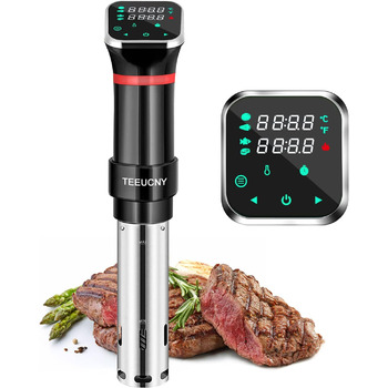 Вт Sous-vide Stick Precision Cookulator Занурення Занурювальний циркуляційний насос Точне регулювання температури, цифровий таймер, надтихий, сенсорний РК-дисплей, нержавіюча сталь, плита Sous Vide, 1100