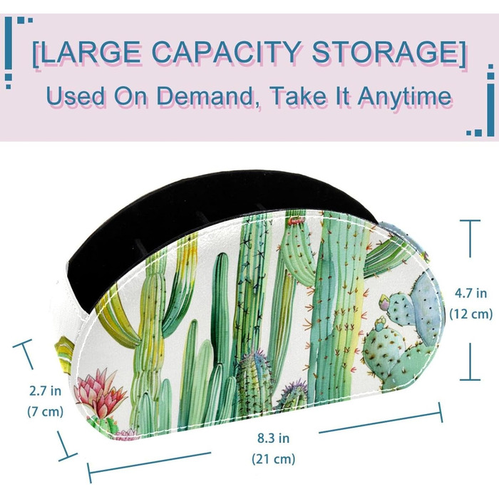 Тримач пульта дистанційного керування FNETJXF, органайзер для художніх товарів, органайзер для ручок, сучасні сукуленти для кактусів, мексиканський, багатофункціональний настільний органайзер Pattern 11435