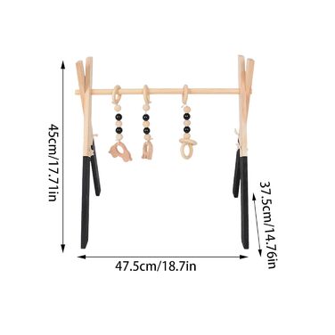 Ігрова арка Дерев'яна дитина, Дитяча гра Ігрова арка на трапеції, Пеленальний столик Грати Trapeze Babies Дерев'яна дитяча тренажерна зал Дерев'яна ігрова арка, дерев'яний каркас Вироби для малюків Фітнес-іграшки, для сенсорного розвитку E нижній чорний с