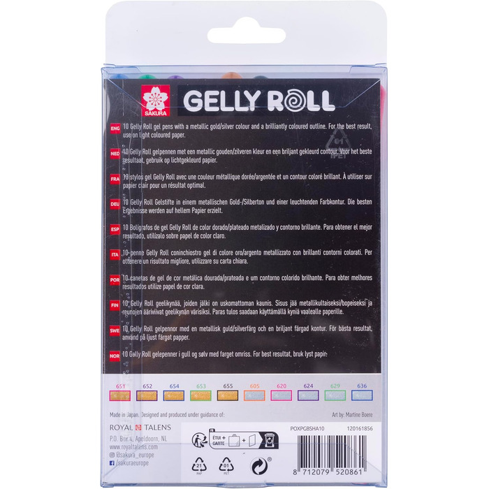 САКУРА GELLY ROLL X10 ЗОЛОТО СРІБНІ ТІНІ