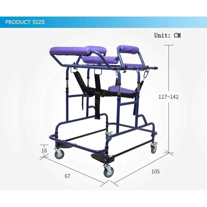 Допоміжний засіб для ходьби для людей похилого віку, багатофункціональна підставка для ходьби для тренування нижніх кінцівок, регульована висота та ширина, допоміжний засіб для ходьби для дорослих з інсультом, геміплегією, суглобом N