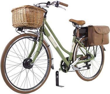 Велосипед Canellini E Bike Велосипед Dolce Vita by eletrik Велосипед з педалями EBIKE E-Bike Bici Citybike CTB Damen Vintage Retro Aluminium olivgrun 46