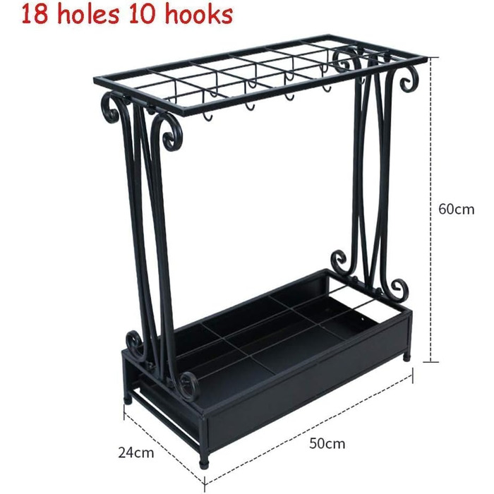 Підставка для парасольок Cuiynic, підставка для парасольок для готелів та великих компаній, полиця для зберігання довгих парасольок, знімне кріплення