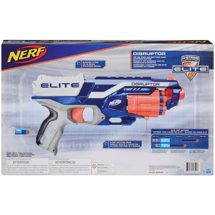 Бластери Disruptor, 12 дротиків Nerf Elite - обертовий барабан на 6 дротиків, швидкий вогонь, 2pack - 2