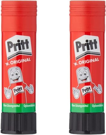 Клей-олівець Pritt, безпечний і зручний для дітей клей для мистецтва та рукоділля, міцний клей для шкільного та канцелярського приладдя, 22 г Pritt stick, 9H PK611 (упаковка з 2 шт. ) клей-олівець 22 г (упаковка з 2 шт. ) один продукт