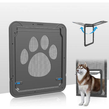 Для дверей Fly Screen Cat Flap Fly Screen з магнітним замком Легке встановлення Двері для собак для котів/собак (29 см * 24 см) (Внутрішній розмір (36 см * 31 см))