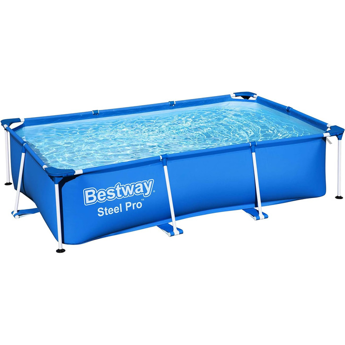 Каркасний басейн Bestway Steel Pro без насоса 259 х 170 х 61 см, синій, квадратний