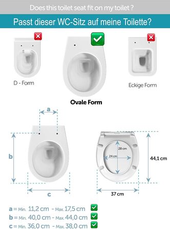 Аква Багно Плоска кришка унітазу та сидіння для унітазу з м'яким закриттям, знімна кришка унітазу О-подібної форми, універсальне сидіння для унітазу Largo