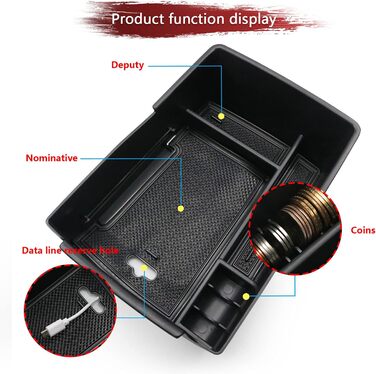 Ящик для зберігання на центральній консолі, Органайзер для підлокітників Центральний бардачок, Ящик для зберігання лотків Автомобільні аксесуари 2021 Hyundai Santa Fe, 2021