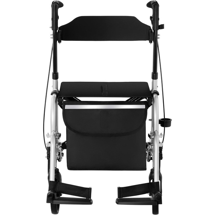 Транспортне крісло Uniprodo UNIROLL03 2in1 Rollator Допоміжний засіб для ходьби 2 в 1 з підставками для ніг