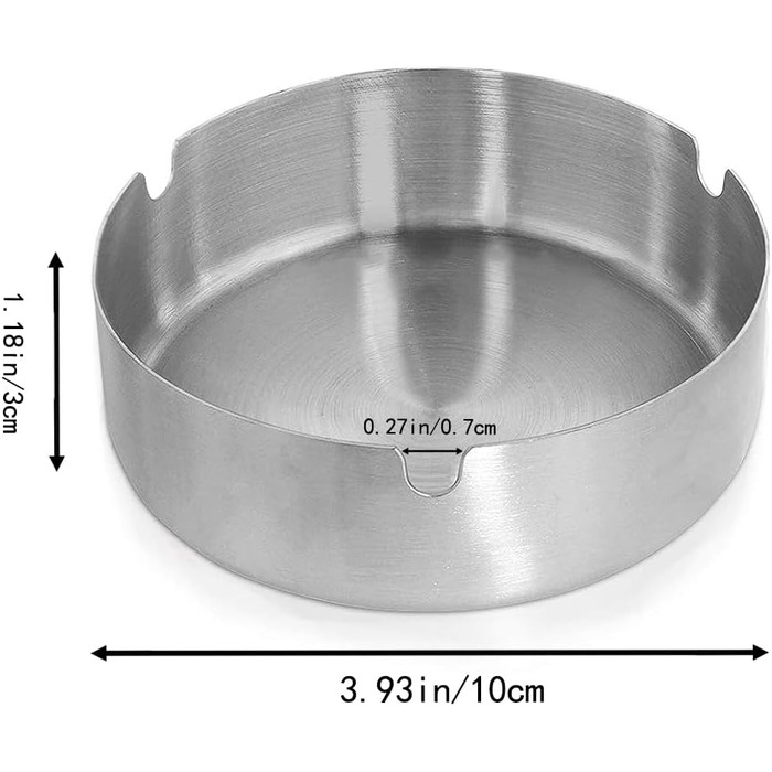 Попільничка Qualsen 10 шт. для вулиці, попільничка з нержавіючої сталі Для зовнішнього та домашнього використання, попільничка металева, для домашнього офісу, робочого столу, тераси, балкона на відкритому повітрі10см.
