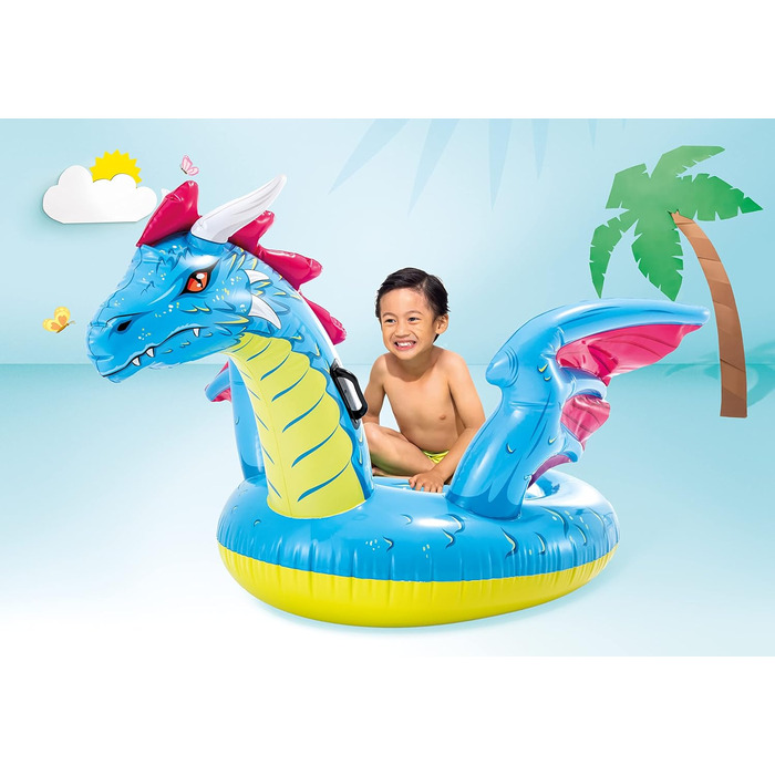 Для дітей від 3 років Dragon Ride-On, 200,7 x 190,5 см, для дітей від 3 років, різнокольоровий, L, 79in X 75in