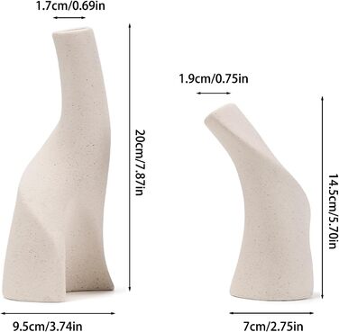 Ваза, набір з 2, Керамічна ваза матова, Сучасні керамічні вази, Прикраса для ваз, Ваза для квітів, Сучасні прикраси для дому, Набір ваз, Для зберігання сухоцвітів та живих квітів, Для прикраси домашнього офісу, Вази для декору