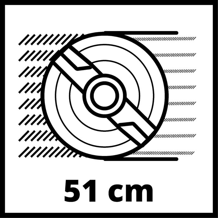 Бензинова газонокосарка Einhell GC-PM 51/3 S HW (2,7 кВт, 4-тактний двигун, ширина зрізу 51 см, до 1800 м, відключається задній привід, 6-ступінчасте центральне регулювання висоти зрізу, травозбірник на 70 л) 51 см ширина зрізу без електрозапуску без аксе