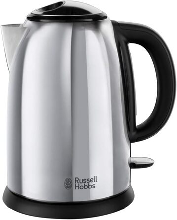 Чайник Russell Hobbs 1,7 л, 2400 Вт Victory полірований з нержавіючої сталі (функція приготування під тиском, знімний фільтр від накипу, оптимізований носик виливу, знімне маркування кількості наповнювача) Чайник для чаю 23930-70 Чайник 1,7л