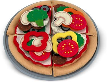 Ігровий набір Melissa & Doug Pizza Рольова гра Гра з їжею Сенсорна іграшка 3 Подарунок для хлопчиків або дівчаток