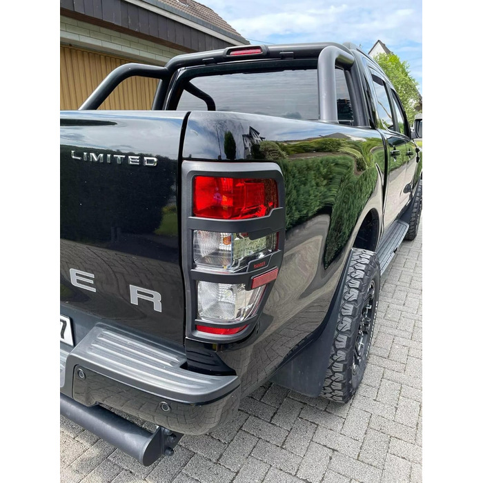 Чохол для фар і задніх ліхтарів JHCHAN для Ford Ranger 2012-2014 T6 XL XLT Limited Wildtrak Raptor матовий чорний передні задні ліхтарі безель (1 комплект для Ford Ranger T6 2012-2014)