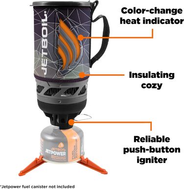 Похідна піч/система приготування їжі Jetboil Flash для кемпінгу та рюкзаків Небиткий