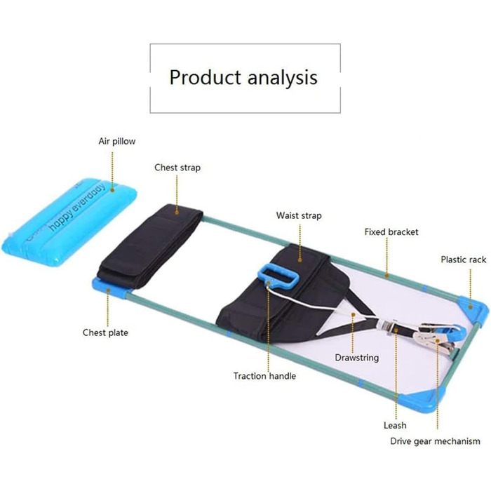 Багатофункціональний пристрій для витягування поперекового відділу хребта, шийне поперекове тягове ліжко з надувною подушкою