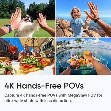 Портативна міні-камера 4K, POV з режимом Hands-Free, кріплення будь-де, стабілізація, батарея на 140 хв, водонепроникність 10 м, редагування AI, чорний, для відеоблогів, подорожей, на природі, 360 GO 3S Complete Bundle -