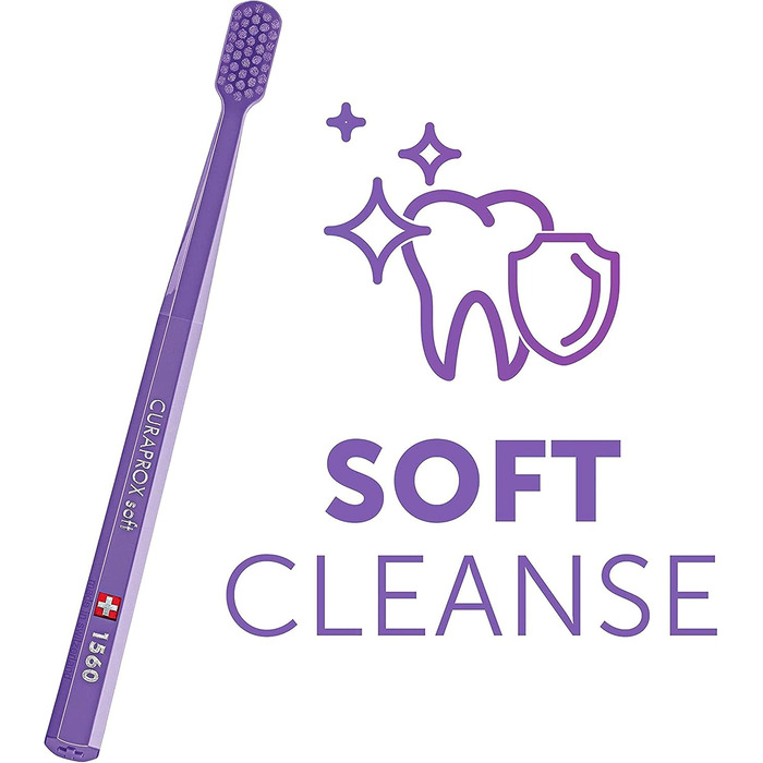 Зубна щітка Curaprox Soft 1560 Sensitive Toothbrush, 6 шт. , краще очищення та міцність, але ніжна м'якість, у чудових кольорах для нього та неї.