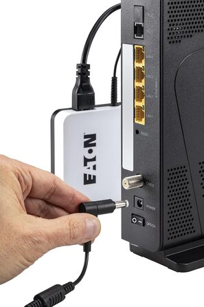 ДБЖ Eaton Ellipse ECO 800 USB DIN - автономне джерело безперебійного живлення (ДБЖ) і 3S Mini UPS 36 Вт 9/12/15/19 В постійного струму - ідеально підходить для захисту інтернет-маршрутизаторів