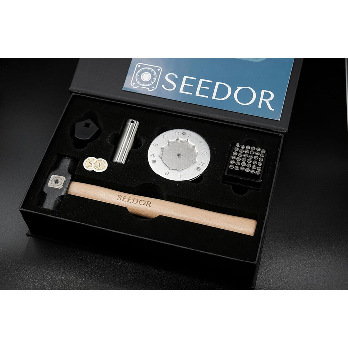 SEEDOR Safe Starter Set Bitcoin Steel Wallet, Crypto Wallet Steel, Recovery Phrase Offline Cold Storage, Seed Back-Up for Hardware Wallet like Ledger, Trezor and Coldcard, SEEDOR Safe Starter Set Bitcoin Steel Wallet, Crypto Wallet Steel, Recovery Phrase 