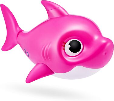 Іграшка для ванни ZURU Robo Alive Junior Baby Shark на батарейках, що співає та плаває, від (Рожева акула-матуся)