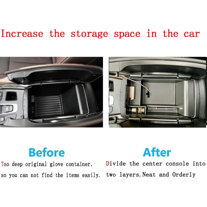 Коробка для зберігання Органайзер Тримач Центральна консоль Підлокітник для X5 X6 F15 F16 2014-2017