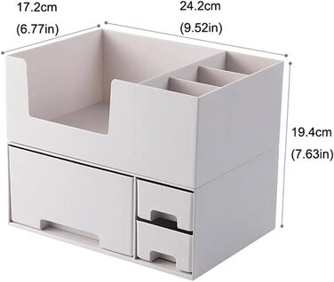 Органайзер для макіяжу для столу, двошаровий, комбінований, коробка для зберігання косметики, ванна кімната, велика місткість, полиця для дам, ювелірні вироби, ящик, коробка для макіяжу, зберігання косметики 1