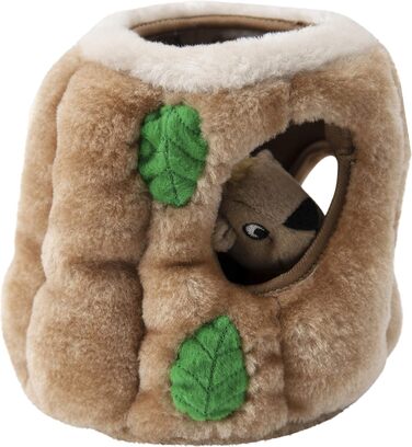 Предмети, розмір L, коричневий, 31011 Hide-A-Squirrel Squeaky Dog Toy, 4