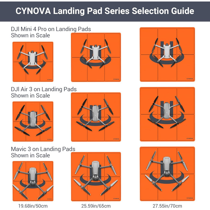 Універсальний швидко складаний посадковий майданчик для дронів Dji Mini 4K / DJI Air3 / Mini 4 Pro / Mini 3 Pro / Mini 2 / DJI FPV, аксесуари для дронів (50см), 50