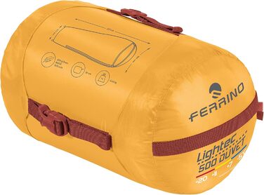 Спальний мішок Ferrino Sleeping Bag Lightech 500 Duvet RDS Down, помаранчевий (помаранчевий), один розмір