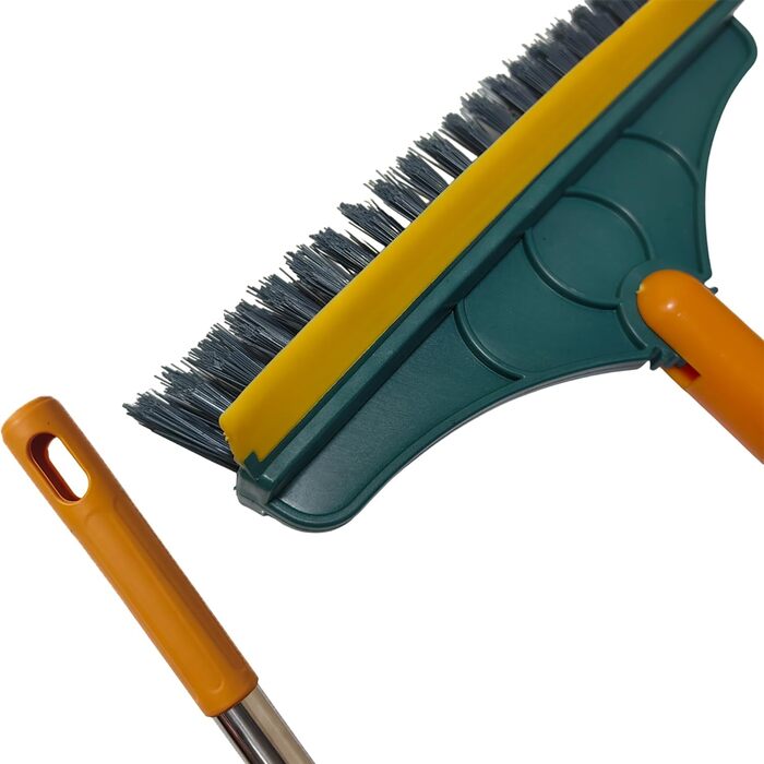 Щітка для підлоги Syiyunran Щітка для підлоги Water Squeegee Corner Upgrade Brush - щітка 2-в-1 ABS/гумова мітла, використовується як щітка для миття ракеля. V-подібна щетина для кращого очищення кутів