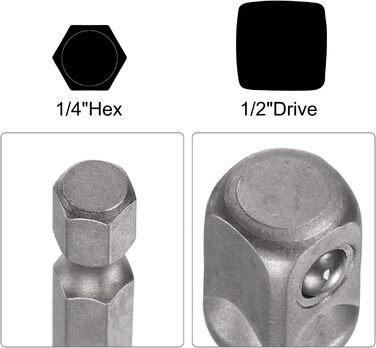 Карта пошуку постачальників 1/2 торцевий ключ набір аксесуарів шестигранний гніздо глибиною 24 мм, довжиною 6 дюймів та шестигранний адаптер з хвостовиком 1/4 дюйма