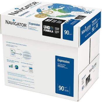 Копіювальний папір Navigator Expression 90 г/м А4, білий, 2 500 аркушів (5x500 аркушів) 1 білий