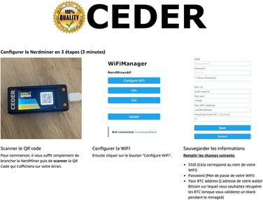 Низьке енергоспоживання Легкий BTC Nerd Miner Повністю зібраний Wi-Fi & USB-C Power Lucky (Lottery Miner Win 3,125 BTC) (T-Display), 2 Pro Mining Bitcoin BTC 79KH/S Solo Miner