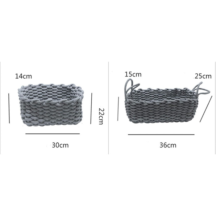 Кошик для зберігання бавовняної мотузки Bienwwow, ручної роботи, 2 шт. и