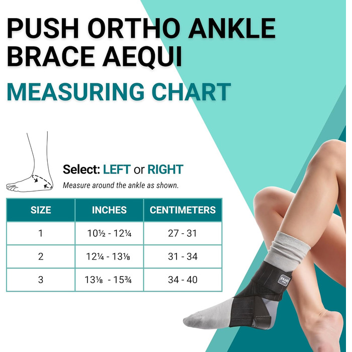 Бандаж для гомілковостопного суглоба Push Med Medium Aequi, ліворуч