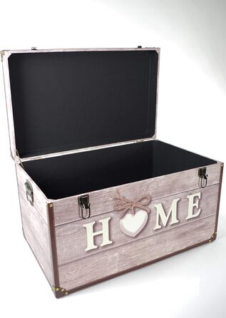 Ящик для зберігання Kobolo Chest - Home - з дерева та штучної шкіри 68x42x40 см