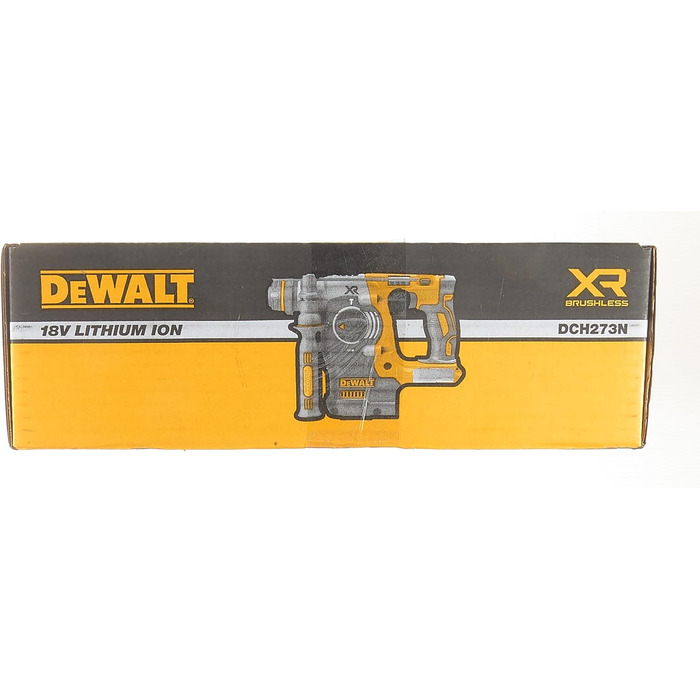 Акумуляторний комбінований перфоратор Dewalt 18В SDS-plus 24 мм DCH273N (безщітковий двигун, енергія удару 2,1 джоуля, низька вібрація, електричне зчеплення, регулювання швидкості обертання та удару, поставляється без акумулятора та зарядного пристрою) од