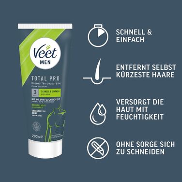 Цукрова паста для видалення волосся Veet 250 мл крем для видалення волосся Veet for men 200мл Power Effect