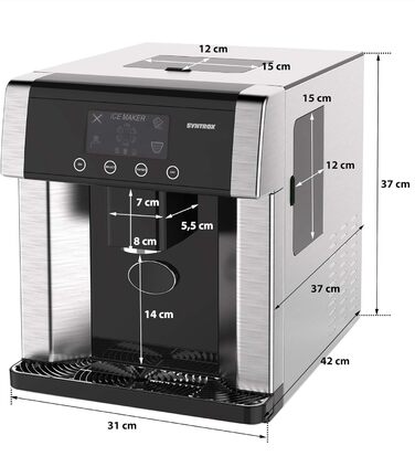 Німеччина Цифровий льодогенератор із функцією крижаної води Ice Cube Machine IC-150W LCD Turku