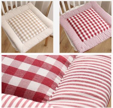 Комплект з 4 Seat Cushion Linen, 4040см Квадратна подушка для крісла Подушка для сидіння в Home and Garden Collection Подушка для крісла (зелена)