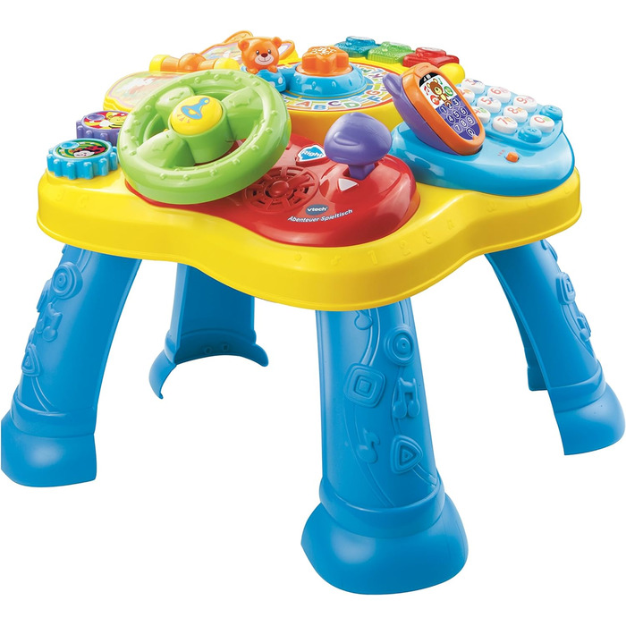 Ігровий стіл Vtech Baby Adventure 12-36 місяців і дитячий візок для ігор і прогулянок ходунки для немовлят з регульованою швидкістю, музикою та знімною ігровою дошкою Для дітей від 12 до 36 місяців Пакувальний набір EasyMail з автошколою