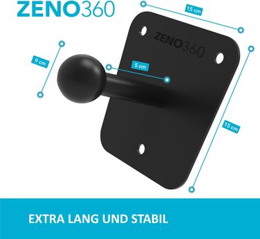 Стійка для велосипеда Zeno360 Настінне кріплення В т.ч. шурупи та дюбелі Універсальне налаштування Велосипедна кулькова головка Настінний кронштейн у формі фаркопа Підвіска до 50 кг