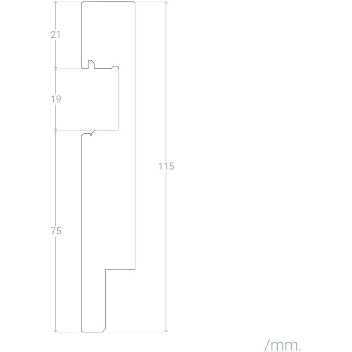 Плінтус LEDKIA LIGHTING для світлодіодної стрічки Модерн 6м