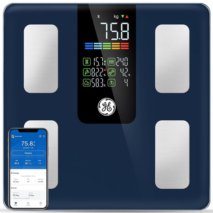 Ваги GE Body Fat Scale Perenson Scale Digital Body Analysis Scale ваги з жиром і мязовою масою тіла до 220 кг Bluetooth Body Scale з додатком