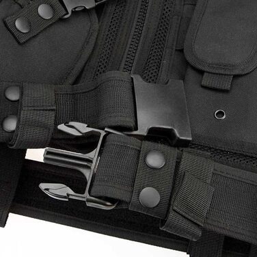 Відкритий жилет Molle Vest Модульний носій спорядження Регульований тренувальний ігровий пейнтбольний штурмовий жилет бойовий тренувальний M Чорний