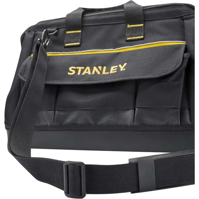 Сумка для інструментів Stanley (44,7 x 27,5 x 23,5 см, міцна пластикова основа, посилені кути, міцний нейлон 600 ден, регульований плечовий ремінь, водонепроникна) 1-96-183 1 Жовтий,чорний